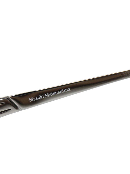 マサキマツシマ MF-1214 メガネ ガンメタル シルバー メタルフレーム ハーフリム スクエア COL.2 ITZ8OSNOOC5C