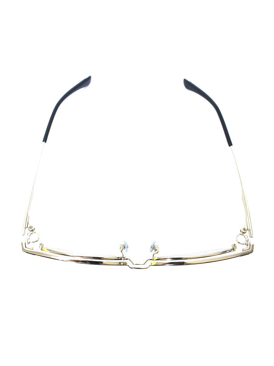 フォーナインズ 999.9  Salvatore Ferragamo コラボ SF9010 メガネ ゴールド/ブラック スクエア ITIPD6SSGPRH