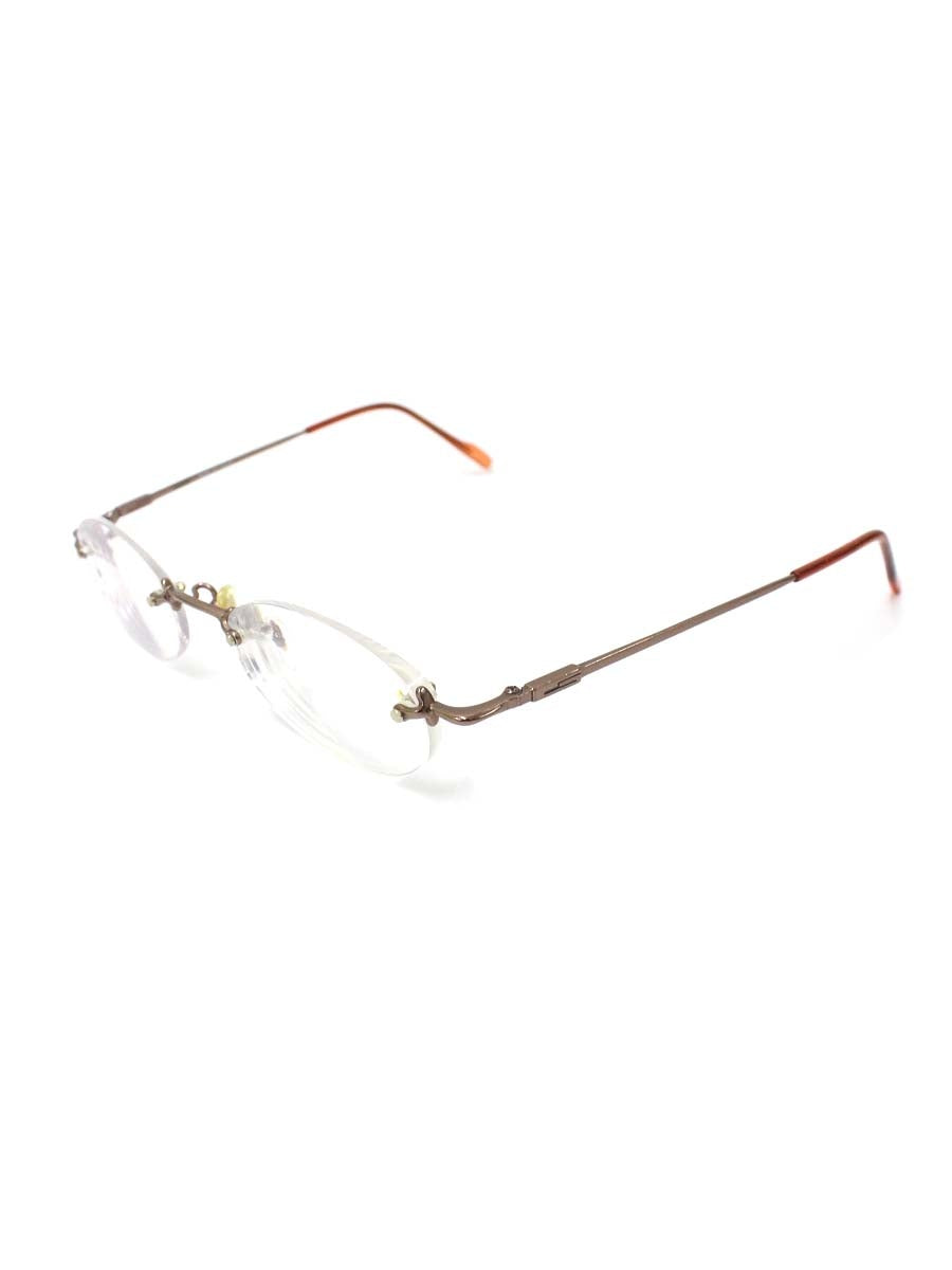 グッチ GG-9004J メガネ ブラウン/クリアオレンジ メタルフレーム リムレス ツーポイント オーバル ITGJPJO7V9TM