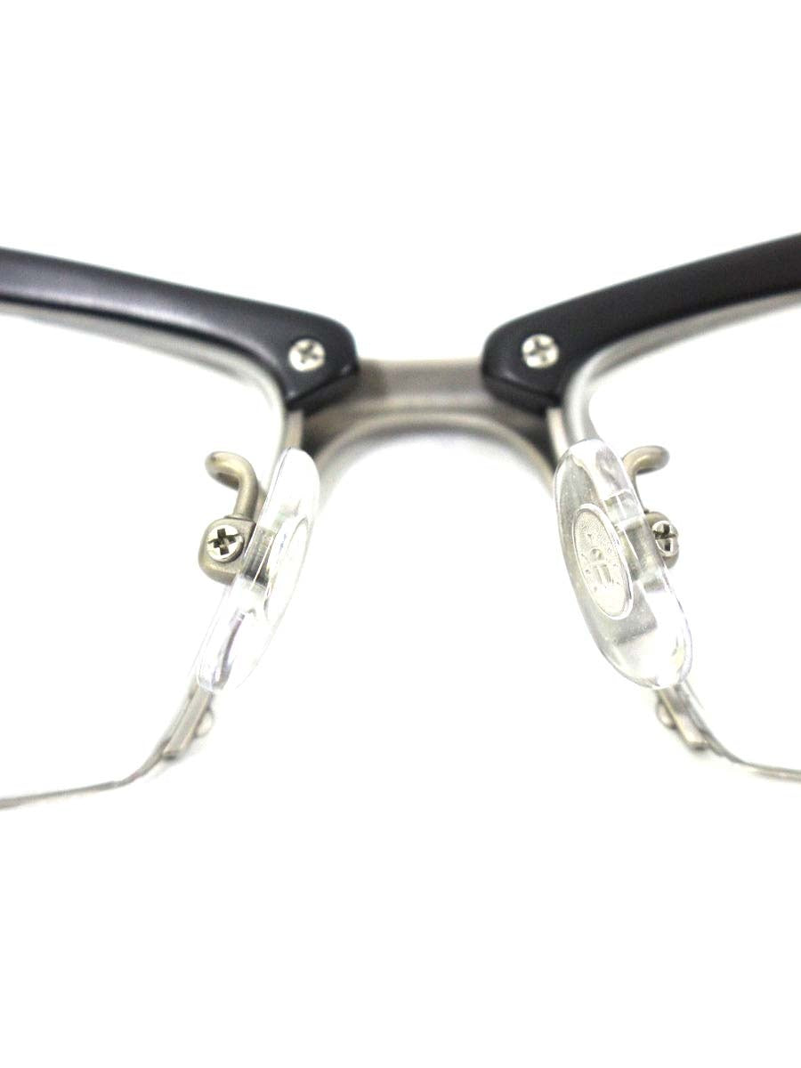 サムライ翔 SS-T24 メガネ ブラック/シルバー 智 セルフレーム ハーフリム スクエア ITMBUDXAV3NI
