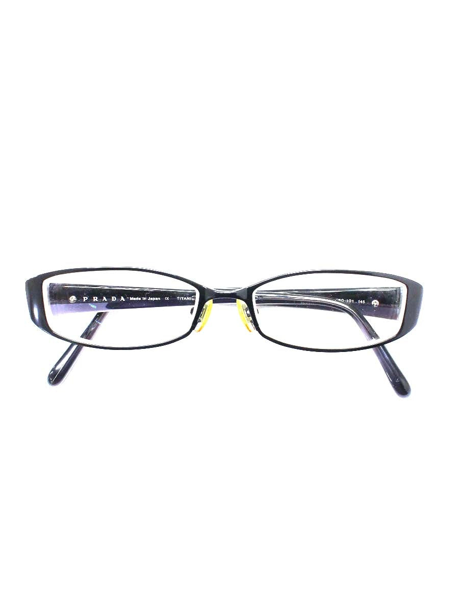 プラダ VPR651 メガネ ブラック/パープル セルフレーム フルリム オーバル（楕円） ITAXD5XAGKYT