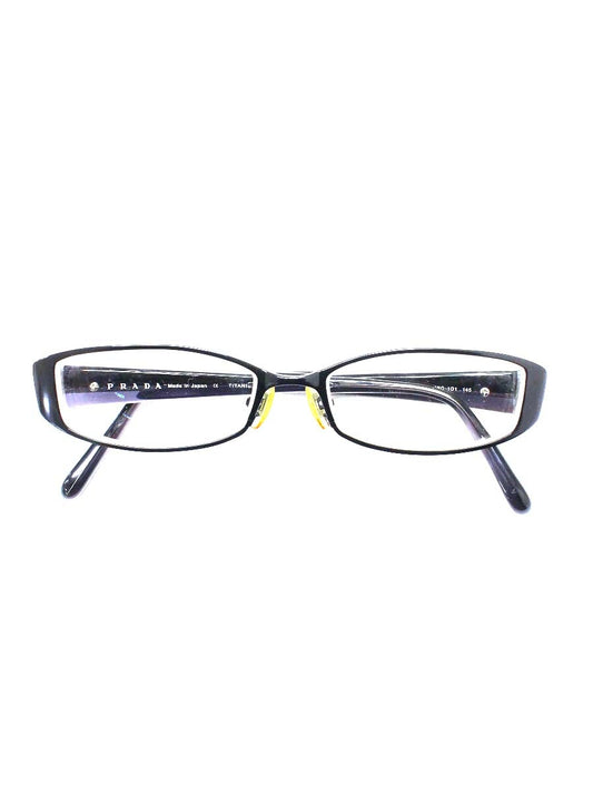 プラダ VPR651 メガネ ブラック/パープル セルフレーム フルリム オーバル（楕円） ITAXD5XAGKYT