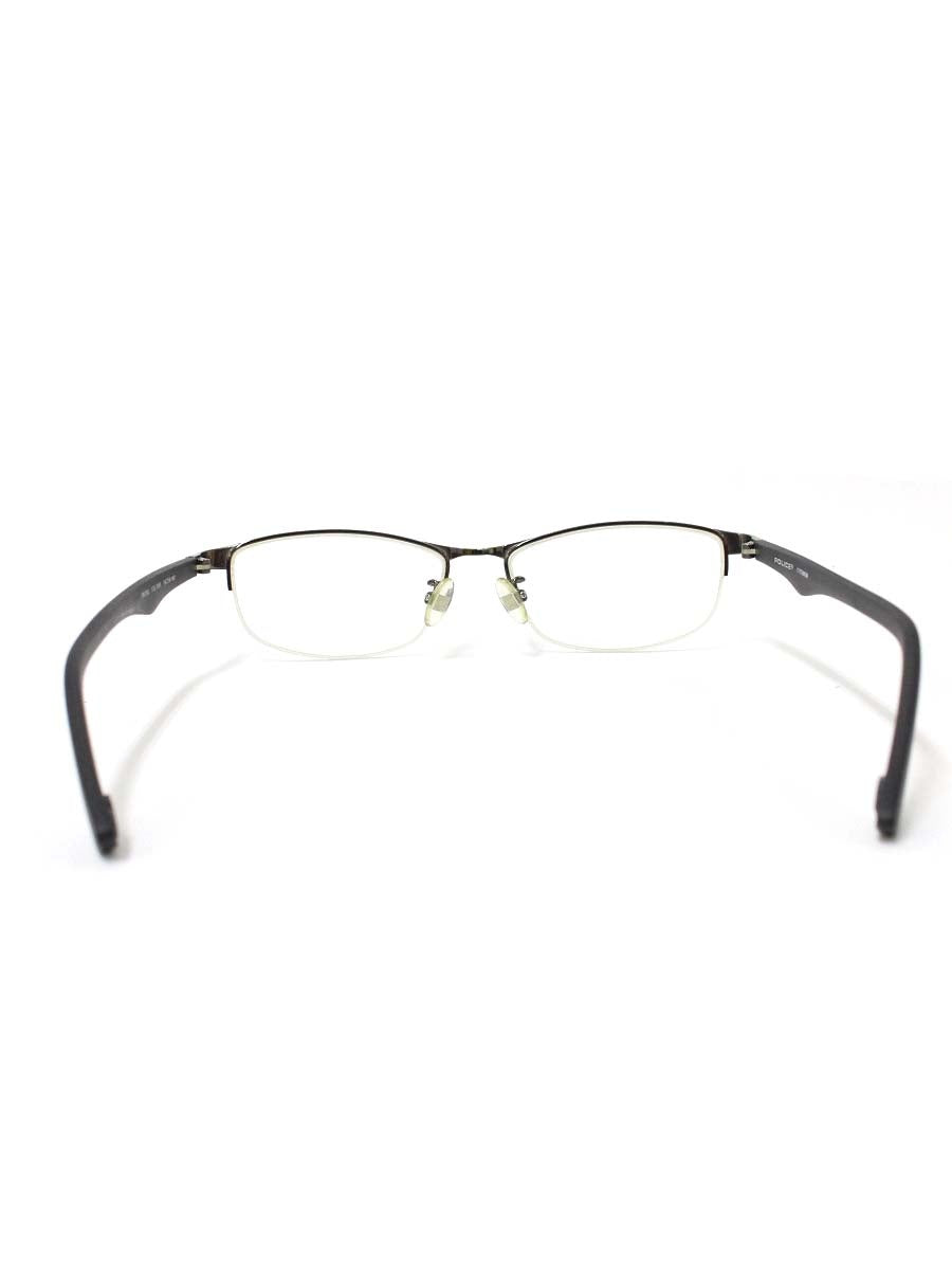 ポリス VPL753J メガネ ブラック/ガンメタル コンビフレーム ハーフリム（ナイロール）スクエア ITRT4F2RRDVU