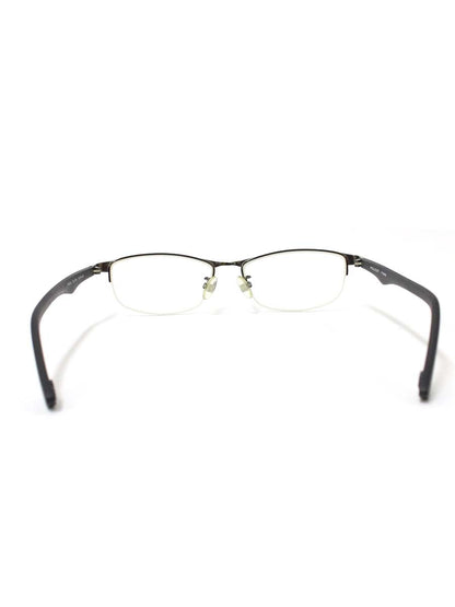 ポリス VPL753J メガネ ブラック/ガンメタル コンビフレーム ハーフリム（ナイロール）スクエア ITRT4F2RRDVU