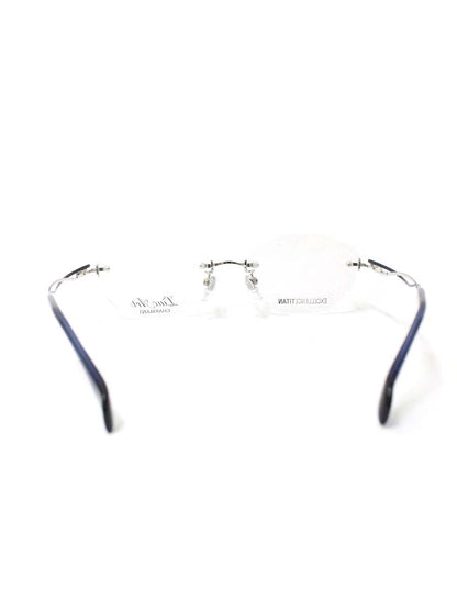 ラインアートシャルマン XL1638 メガネ ブルー コンビフレーム リムレス オーバル ツーポイント ITWUL0Q4N0O4