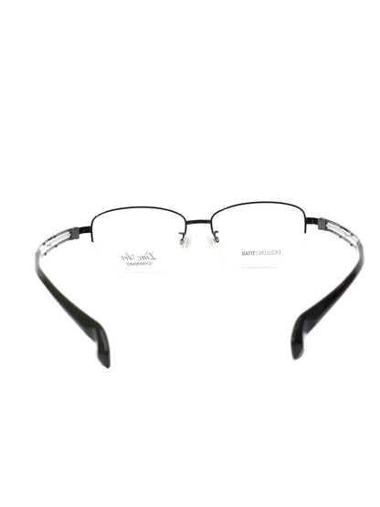 ラインアートシャルマン XL1859 メガネ ブラック/シルバー メタルフレーム ハーフリム スクエア ITWCEOIGKJS8
