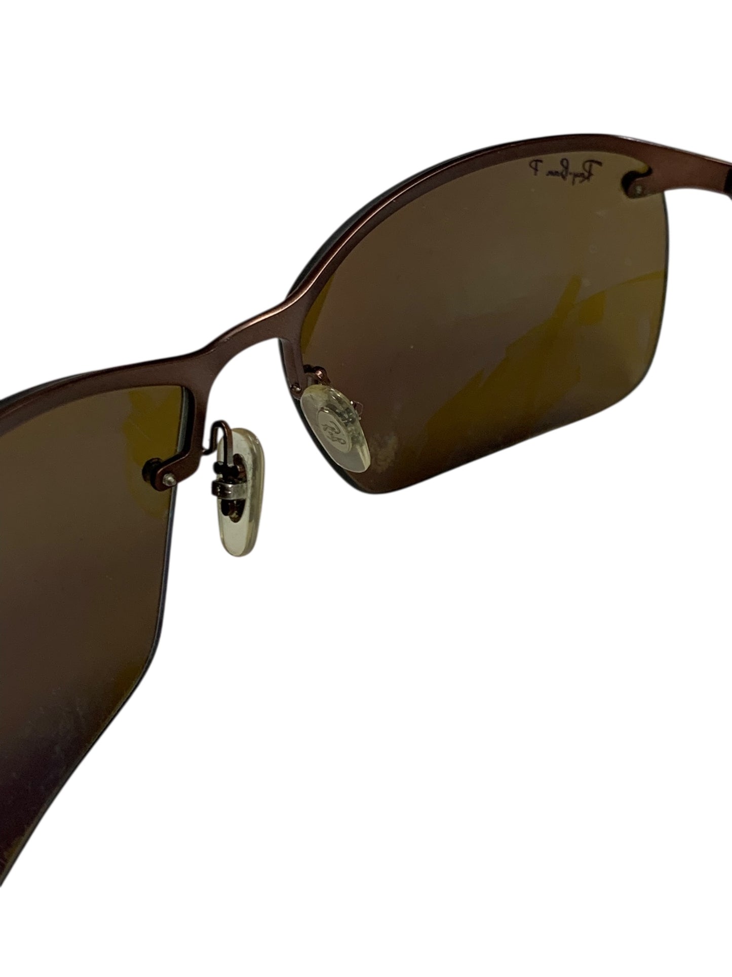 レイバン RB3550 サングラス ブラウン メタルフレーム ハーフリム（ナイロール）スクエア IT84XPICA2SU