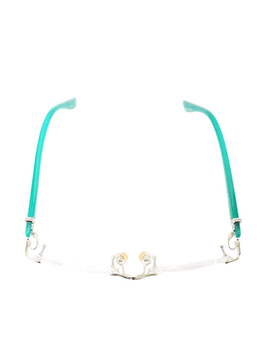 中村勘三郎 KN-2668 メガネ シルバー/グリーン メタルフレーム リムレス シープホーン  COL.C-3 ITHCXX9U1S8A