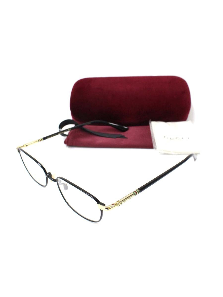 グッチ GG0612OJ メガネ ブラック/ゴールド メタルフレーム スクエア シェリーライン IT1G4IGATQMI