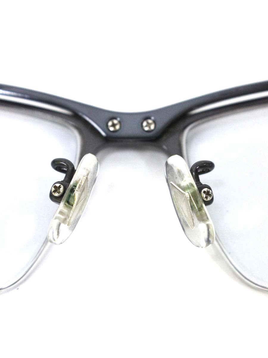 サムライ翔 SS-J35 メガネ ネイビー セルフレーム ハーフリム スクエア ♯2 ITARMCKFM11S