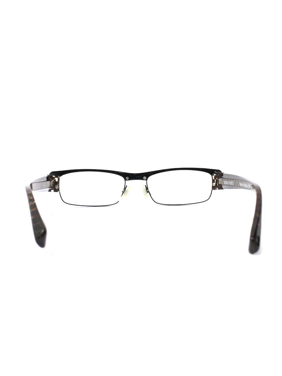 アランミクリ AL0409 0038 メガネ ブラック/ブラウン コンビフレーム フルリム スクエア IT71YTQ2DRBU