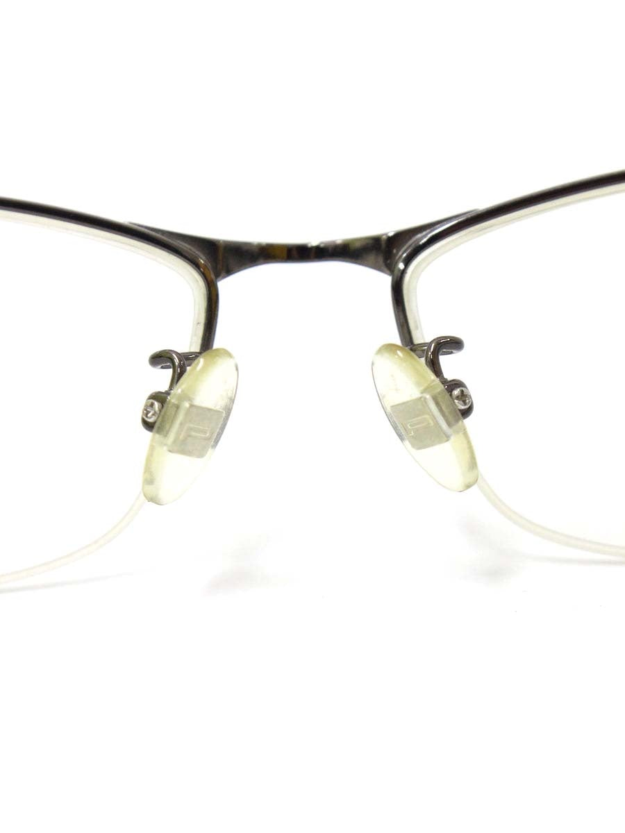 ポリス VPL753J メガネ ブラック/ガンメタル コンビフレーム ハーフリム（ナイロール）スクエア ITRT4F2RRDVU