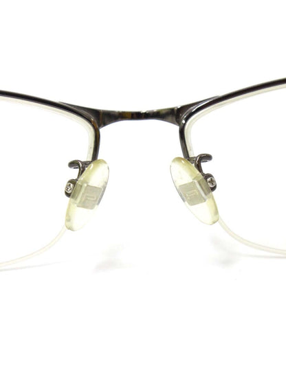 ポリス VPL753J メガネ ブラック/ガンメタル コンビフレーム ハーフリム（ナイロール）スクエア ITRT4F2RRDVU