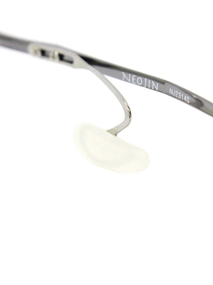 ネオジン NJ2314S ガンメタル/ブラック メタルフレーム ハーフリム スクエアシェイプ ノーズパッドレス ITLY61GNHP5W