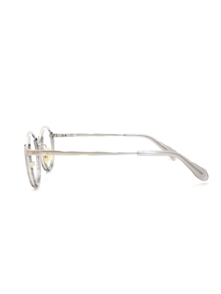 マサヒロマルヤマ monocle MM-0055 メガネ No.3 Clear gray / Silver アシンメトリー コンビフレーム フルリム ボストンシェイプ ITV9NGV7RRKM