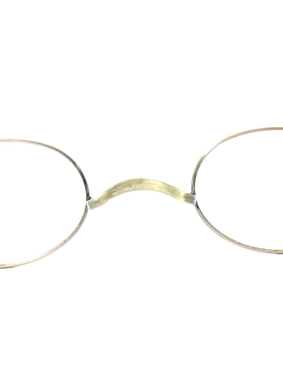 井戸多美男 T415-5 メガネ アンティークゴールド/グレー コンビフレーム フルリム オーバル 手造り ITA42F2J29ES