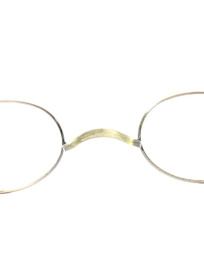 井戸多美男 T415-5 メガネ アンティークゴールド/グレー コンビフレーム フルリム オーバル 手造り ITA42F2J29ES