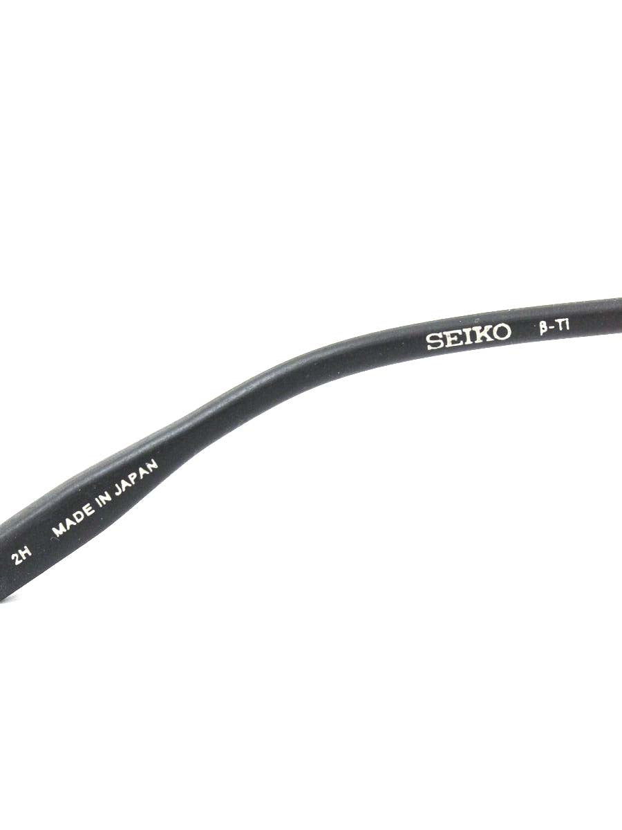 セイコー LF008 メガネ ブラック メタルフレーム フルリム ラウンド（丸メガネ） ITCJOQL60UH8