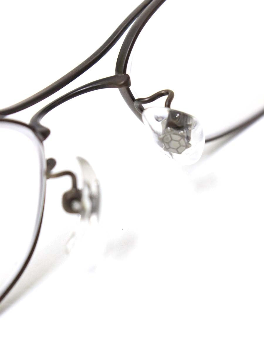 フォーナインズ S-260T メガネ ブラウン メタルフレーム フルリム スクエア ITU0KWUFRRDW