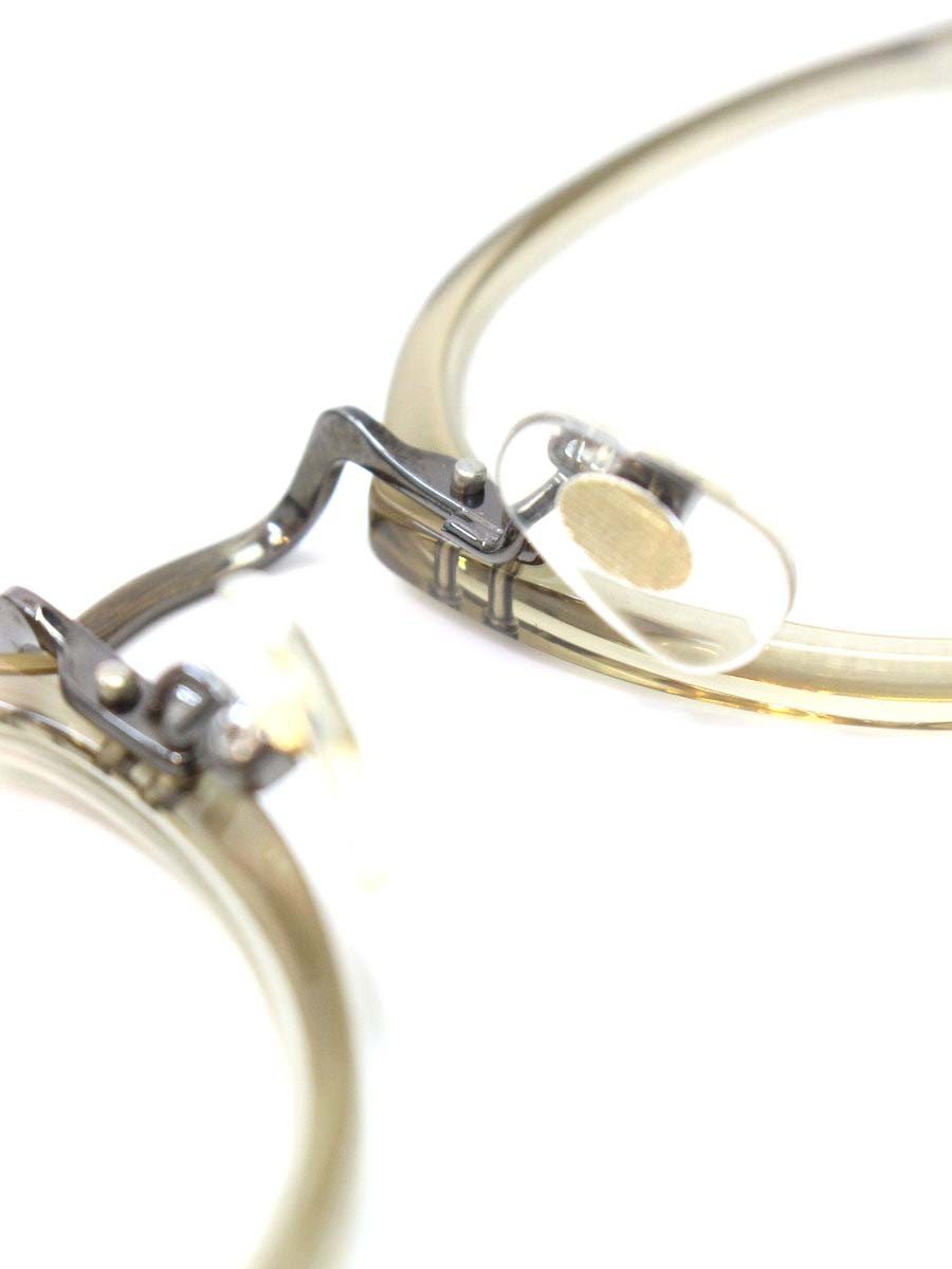 金子眼鏡 designed by UNITED ARROWS Logan メガネ ベージュ コンビフレーム フルリム ボストンシェイプ IT4LPIHYLP1E