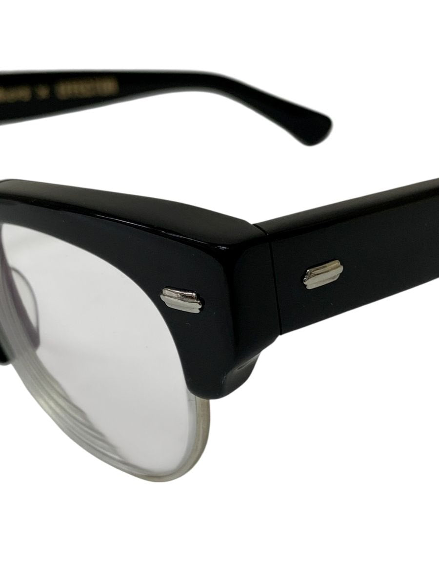 エフェクター ルイスレザーコラボモデル BUD GANZ メガネ ブラック セルフレームウェリントン IT1DWXIYN0Q4