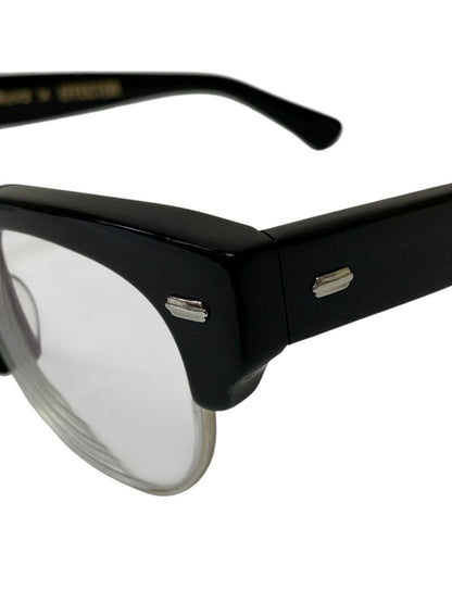 エフェクター ルイスレザーコラボモデル BUD GANZ メガネ ブラック セルフレームウェリントン IT1DWXIYN0Q4