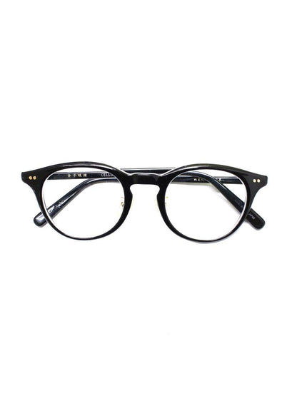 金子眼鏡 セルロイドシリーズ KC-58 BLS メガネ ブラック/ゴールド 飾り丁番 ボストンフレーム IT8MVS8TKW18