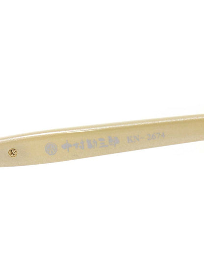 中村勘三郎 KN-2674 メガネ ベージュ/ルナゴールド コンビフレーム フルリム オーバルシェイプ ITBJ166AQ66S