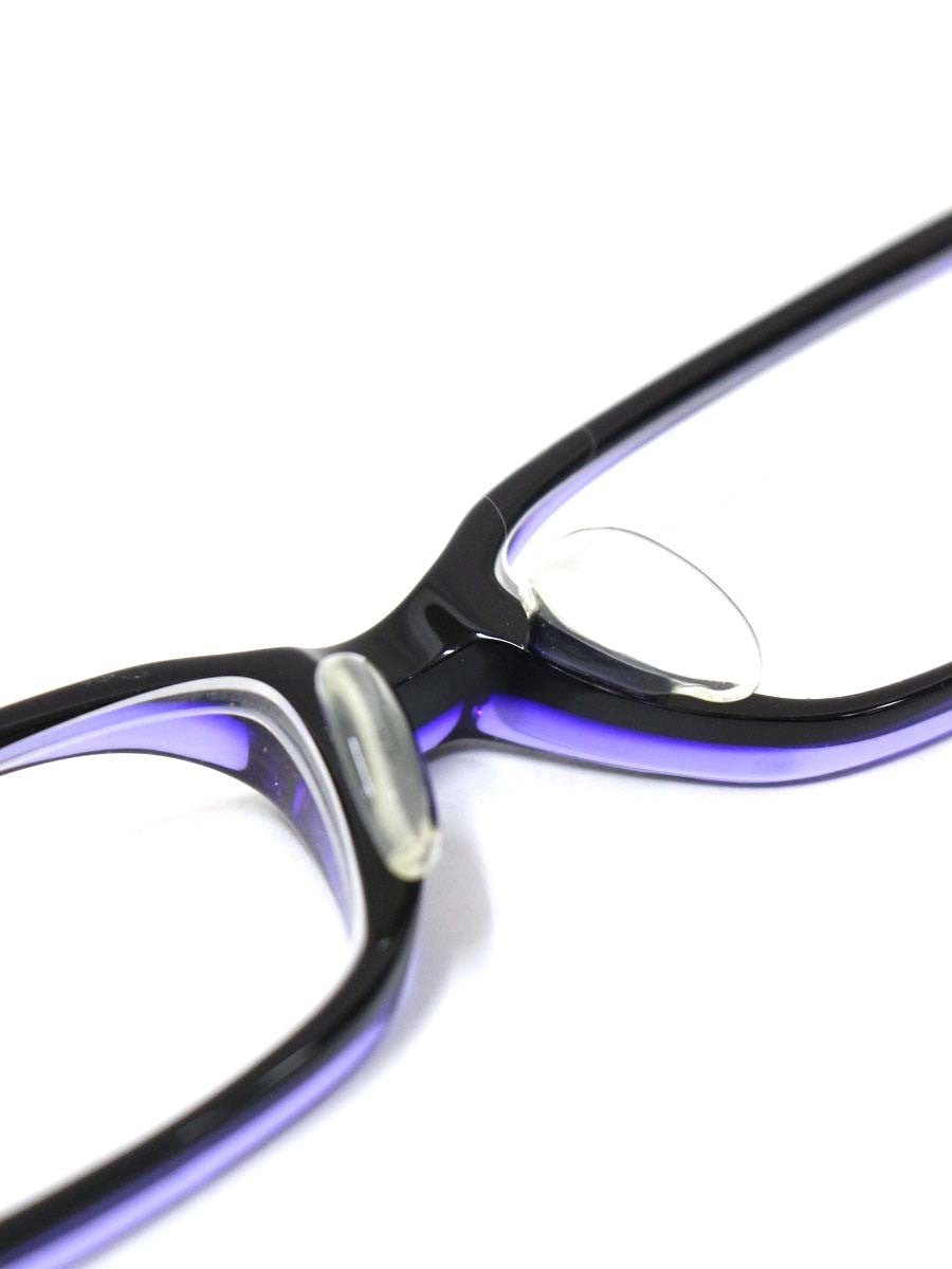 ジャポニスム JN-310E メガネ パープル/ブラック セルフレーム フルリム スクエア ITBOCS89Q9RK