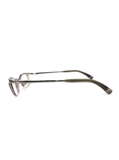 フォーナインズ S-307T メガネ ガンメタル/グレー メタルフレーム ハーフリム（ナイロール）スクエア IT9PGQF4OVDC