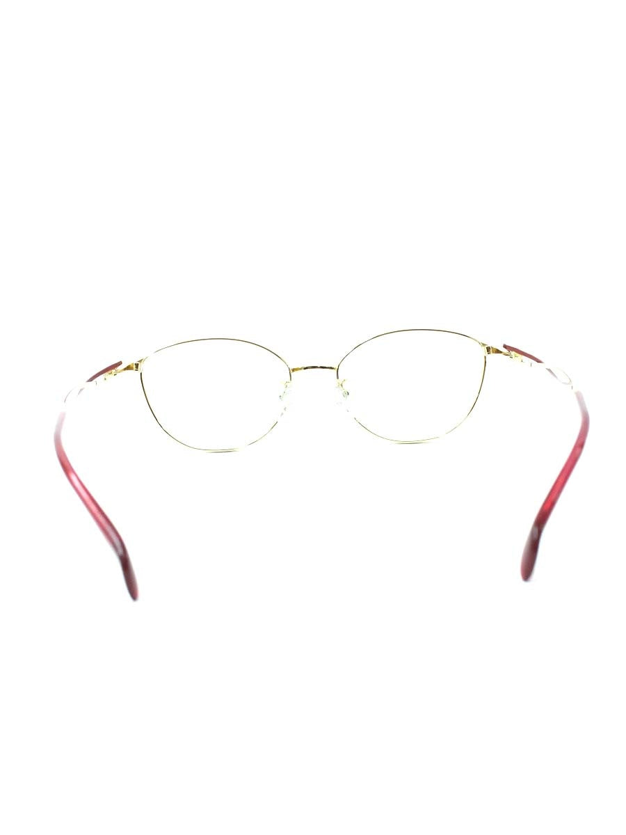 ラインアートシャルマン メヌエット XL1636 メガネ レッド/ゴールド メタルフレーム フルリム ウエリントン ITR92SC46NYY