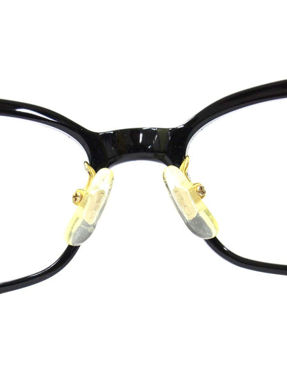 白山眼鏡店 THOM メガネ 眼鏡 ブラック/ゴールド セルフレーム フルリム ウェリントン ITHO8HO8S00T