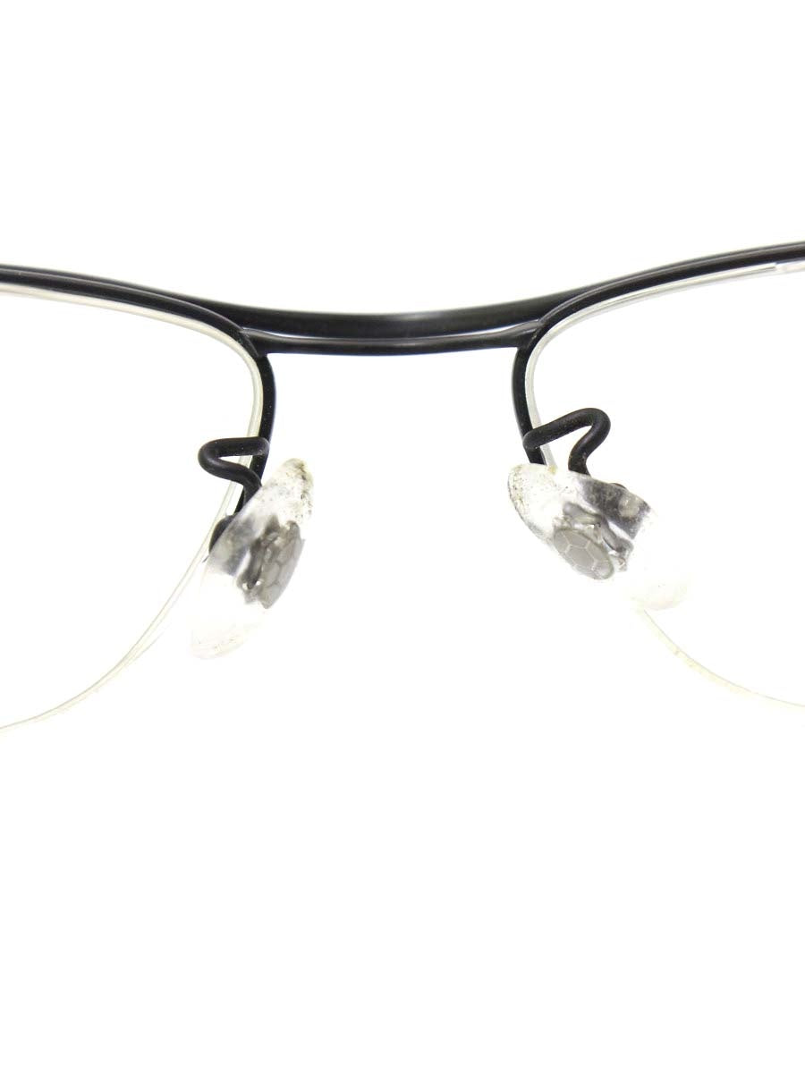 フォーナインズ S-100T メガネ ブラック チタンフレーム ハーフリム スクエア ITTFKP5YRFOY