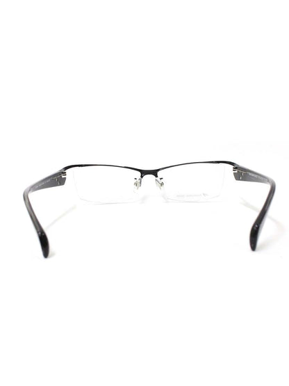 サムライ翔 SS-T36 メガネ ブラック/シルバー メタルフレーム スクエア ハーフリム ITBDRWK2YY61