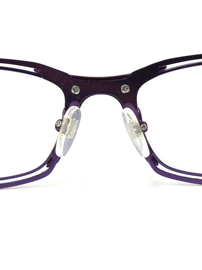 レスザンヒューマン 冬夏青青 メガネ パープル コンビフレーム フルリム オーバル（楕円） ITTADU2NJ6KA