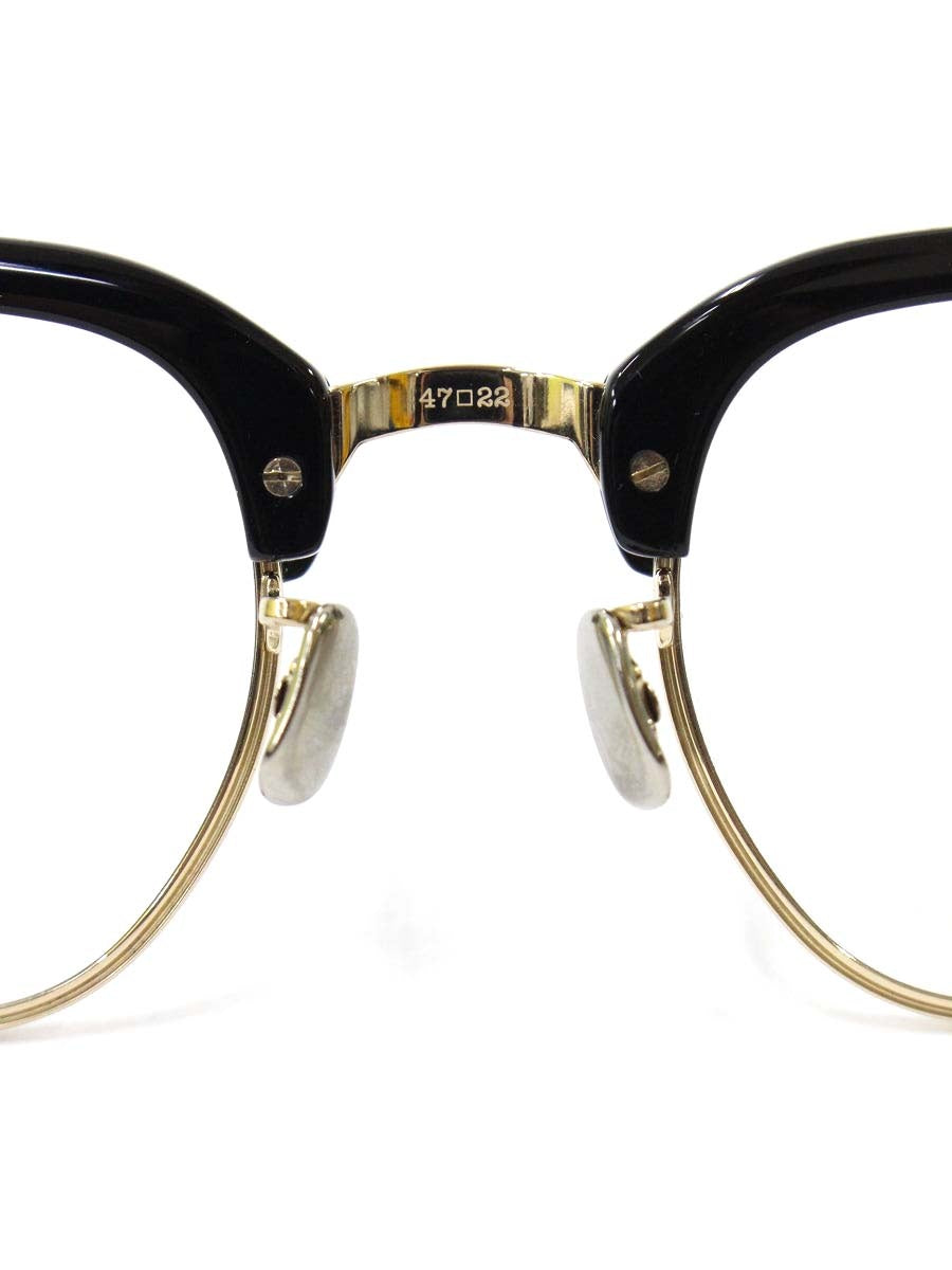 アイヴァン7285 649 メガネ ブラック/ゴールド コンビフレーム フルリム ボストン ITPZ43CFMB1Z