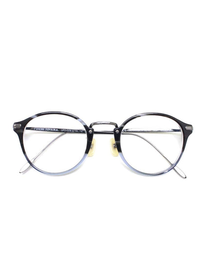 ユウイチトヤマ UF0-028 メガネ グレーササハーフ/グレー コンビフレーム フルリム ボストン IT6EQEPFSLI0