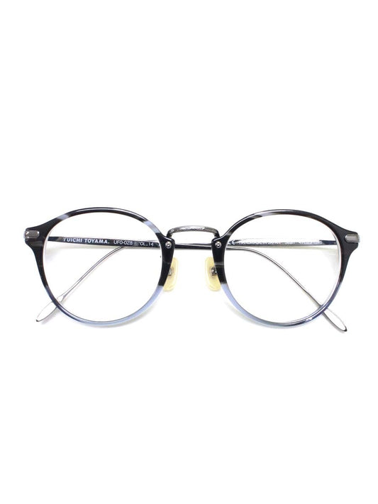 ユウイチトヤマ UF0-028 メガネ グレーササハーフ/グレー コンビフレーム フルリム ボストン IT6EQEPFSLI0