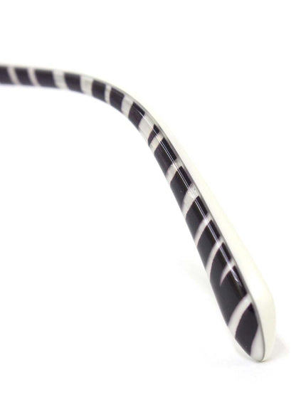 サムライ翔 SS-T24 メガネ ホワイト/ブラック/シルバー 智 セルフレーム ハーフリム スクエア ITA6AGNWTXNA