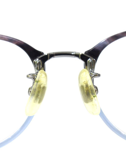 ソリッドブルー S-223 メガネ ブラック/ブルー/ガンメタル クラシックコンビネーションフレーム フルリム ボストン ITUC00CM2AF5