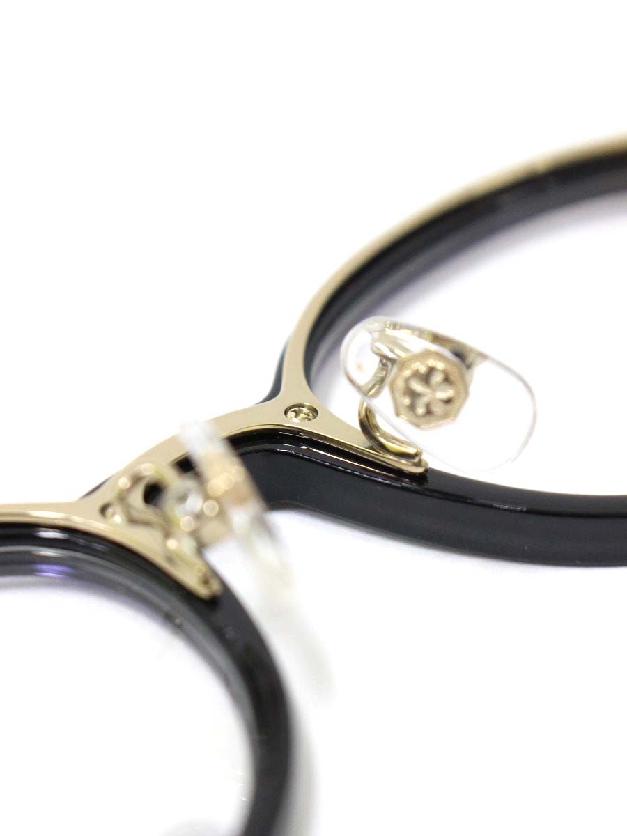 中村勘三郎 KN-2654 メガネ アッシュブラック/ゴールド シープホーンフレーム フルリム オーバルシェイプ COL.C-5 IT74B9JEQC6H