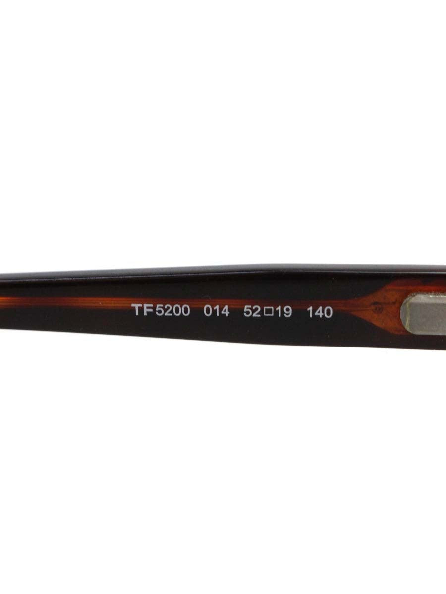 トムフォード TF5200 メガネ シルバー/ブラック/ブラウン コンビフレーム ハーフリム（ナイロール）スクエア IT5J3QW0IN0A