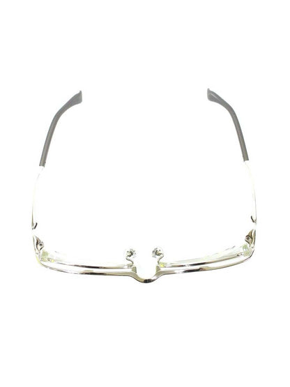 フォーナインズ S-110T メガネ 眼鏡 シルバー/グレー メタルフレーム ハーフリム スクエア ITOT5JDZI39C