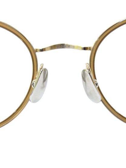 金子眼鏡 KM-66L メガネ ゴールド/ブラウン チタニウムフレーム フルリム ボストン IT294FQT9XQU