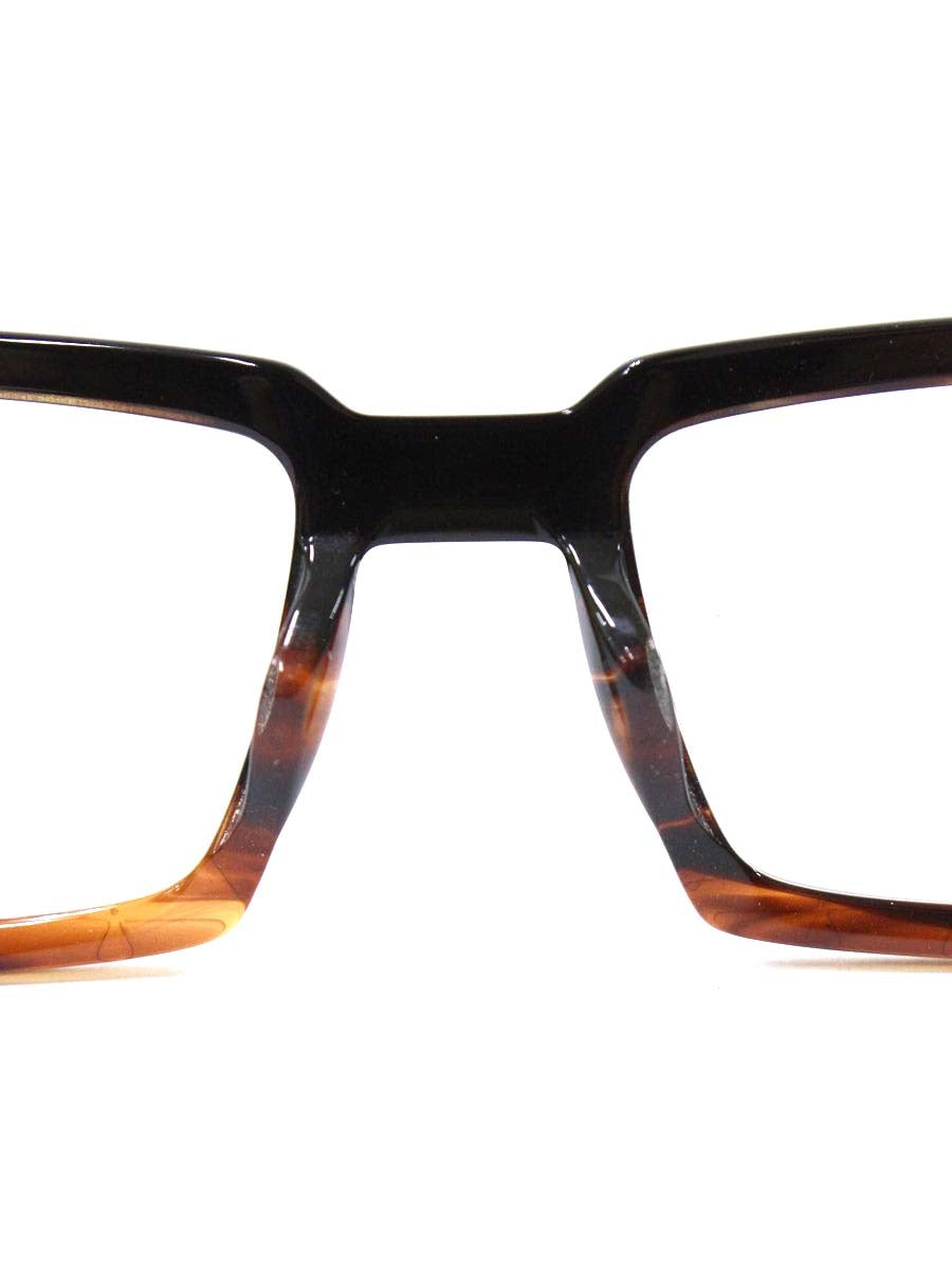 レスザンヒューマン Serpico メガネ ブラウン コンビフレーム フルリム スクエア ITMAQMOPZVTW