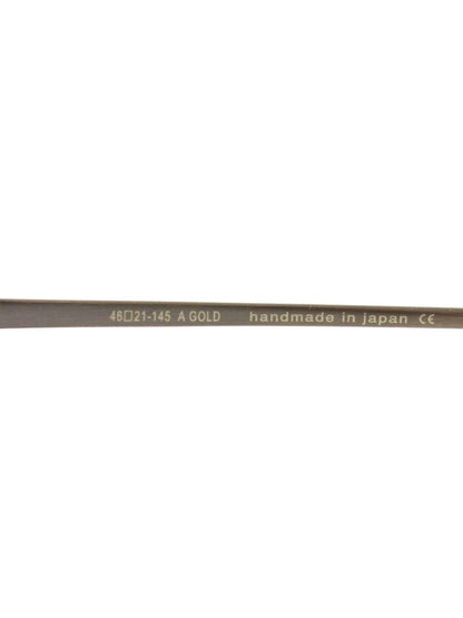 オージーバイオリバーゴールドスミス Knitter 46 メガネ ブラウン メタルフレーム ラウンド ITSEXASJQ15M