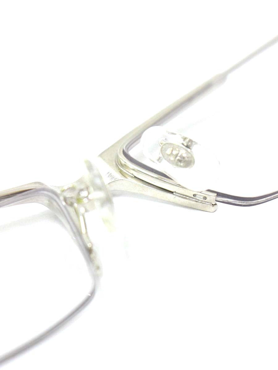 サムライ翔 SS-J206 メガネ シルバー メタルフレーム ハーフリム（ナイロール）スクエア ITH5AL0G57AQ