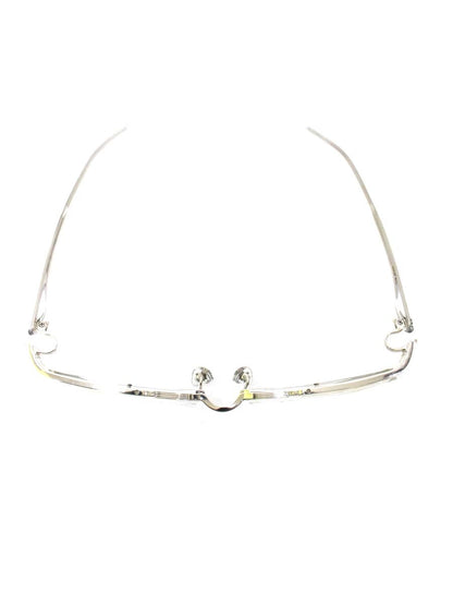 フォーナインズ M-18 メガネ シルバー/クリア コンビフレーム ハーフリム スクエア ITCWTDU5K4KW