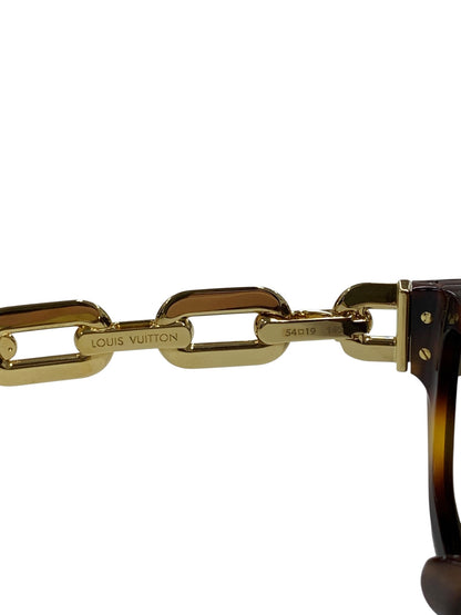 ルイヴィトン LVエッジ キャットアイ Z1474E サングラス ブラウン コンビフレーム フォックスシェイプ べっ甲柄 IT9CJQE5EGBK