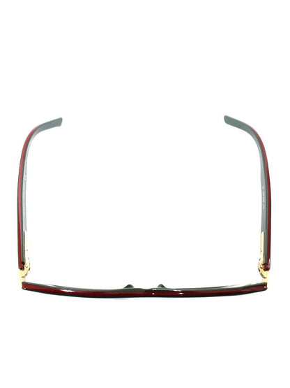 グッチ GG1525 メガネ グリーン/レッド/ゴールド セルフレーム フルリム スクエア ITVMJ35FBK26